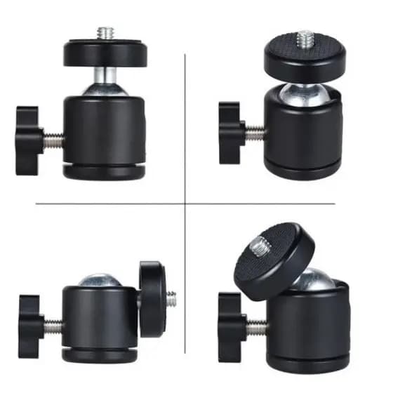 Cabeça Articulada P/ Led Ring Light Cam Tripe Ball Head 1/4