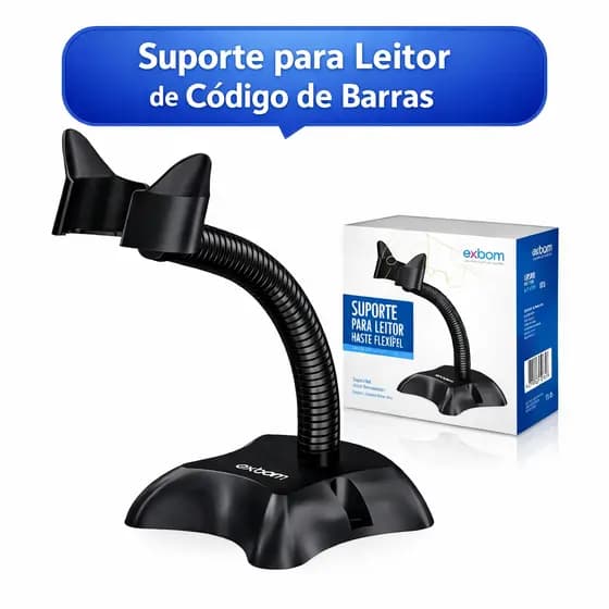 Suporte para leitor de codigo de barras com haste flexível 360° SPX-LC150 EXBOM