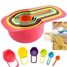 Conjunto Kit Colher Colheres Xícaras De Medida 6 Peças Colheres Medidoras