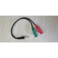 Cabo Adaptador Áudio P3 Macho para 2 P2 Fêmea Headset Microfone PC Notebook Gamer Knup KP-HM040