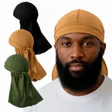 Bandana Dureg Masculina Feminina Proteção UV Doo Rag Streetwears Afro Reforçado Texturizado