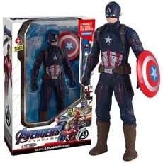 Boneco Capitão América Vingadores Articulado Cm Luz action figure capitao américa marvel dc