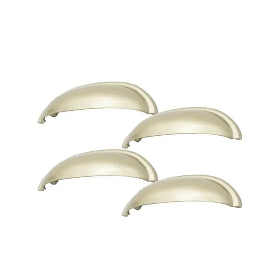 4 Peças Puxador Colonial Para Moveis Cristaleira Porta Gaveta Concha 64mm