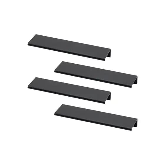 4 Puxadores De Gaveta Slim Aluminio Tito C/ Parafusos 64mm