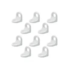 10 Uni Suporte Cadeirinha Cantoneira Para Prateleira 2 Furos