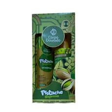 Shampoo e Condicionador Pistache Supremo – Corpo Dourado | Nutrição com Ômegas e Antioxidantes