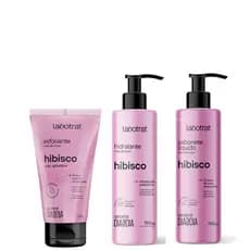 Kit de Autocuidado Hibisco Labotrat – Limpeza, Esfoliação e Hidratação com Perfume Floral