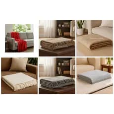Jogo 2 Mantas 100%Algodão Para Sofa, Cama, Poltrona 210 x 110