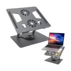 Suporte Dobrável Ergonômico Giratório P/Notebook Com Cooler Laptop Stand LayYL-906