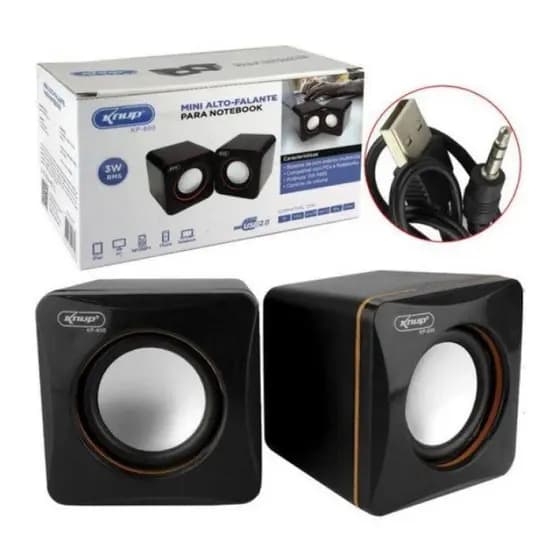 Caixinha De Som Para Computadores Mini Alto Falante 5w USB/P2