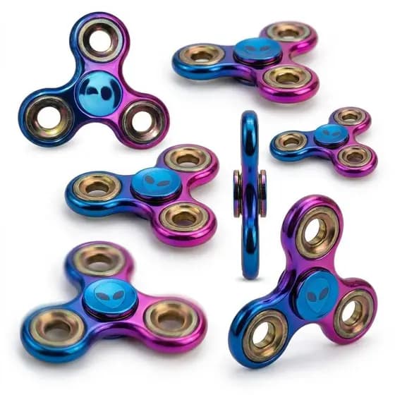 Kit 20 Peças Fidget Hand Spinner Metal Classico Camuflado Presentes Festas