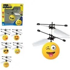 Mini Brinquedo Bola Voadora de Emoji Drone  Infantil Com Luz Altamente Resistente