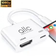 Cabo Adaptador Lightning Para Hdmi Espelhar Tela do iPhone iPad Na Tv Projetor Full HD 1080p com NFe