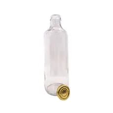 Kit 3 Garrafa De Vidro 1 Litro Transparente Tampa Rosca