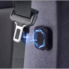 Suporte Magnético para Cinto de Segurança Couro PU Carro Prendedor Anti Ruído Fivela Universal Fixador Automotivo