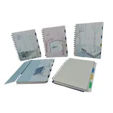Agenda Planner Caderno Caderneta A5 Books Espiral Dupla Folhas Pautadas e Bloco de Notas na Capa