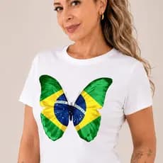 Camiseta Blusa Camisa T-Shirt Copa Brasil Estilosa Promoção