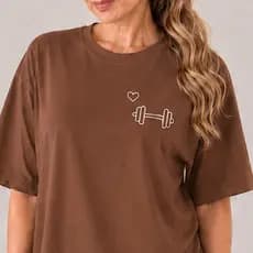 Camiseta Blusa Camisa Treino Alteres Coração Estilosa Promoção