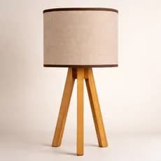 Abajur Luxo Sala Bancada Mesa Canto Cômoda Madeira Estante