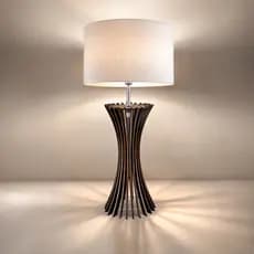 Abajur Mesa Rustico Mdf Sala Escritorio Quarto Bivolt