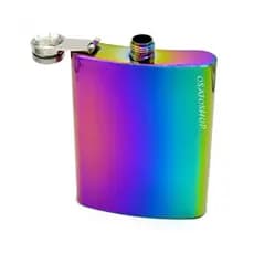 Cantil Porta Bebida De Bolso 240ml Rainbow Bolso Bar Whisky