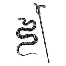 Bengala Serpente Cobra Apoio 92cm Ornamento Colecionavel Metal