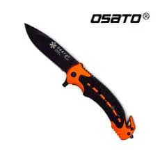 Canivete Dobravel Pesca Camping Rescue OSATO TS-12 Corta cinto, Quebra vidro