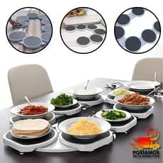 Plataforma Giratoria Bandeja 360 Graus Pratos Mesa de Jantar Bebida Comida Refeiçao Casa Hotel