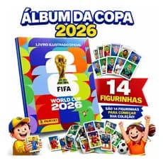 Album Panini Oficial Copa Do Mundo 26 Capa Mole  +14 Figuinhas Oficial