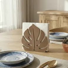Porta Guardanapo Monstera | Suporte Decorativo para Mesa Posta