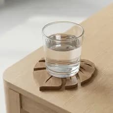 Porta Copos Monstera | Conjunto Decorativo para Mesa Posta e Decoração