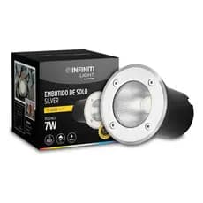 Balizador Embutido De Solo Chão Led 7w 3000k 30° Ip65 Alumínio