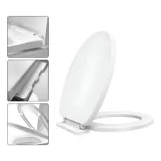 Assento Tampa Para Bacia Vaso Sanitário Soft Close Universal Branco Fechamento Suave