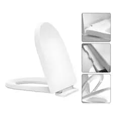 Tampa Assento Sanitário Carrara Branco Soft Close Fechamento Suave Resistente Fácil Instalação
