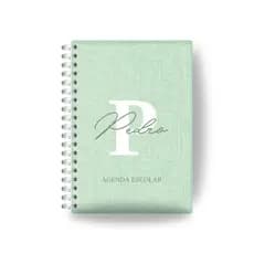 Agenda Escolar - Infantil Personalizada - 200 páginas Tamanho A5 (14,8x21cm) Capa Dura Verde
