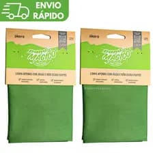 KIT 2 Panos Mágicos Limpa Vidro Ákora Original Poliamida e Poliéster Microfibra