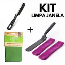 KIT Limpeza Vãos Ákora + Escova Limpa Canto + Pano Mágico Limpa Vidro Original