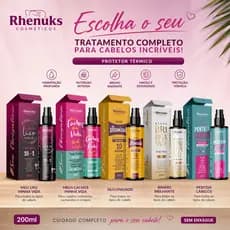SPRAY CAPILAR RHENUKS 200ml PROTETOR TÉRMICO - Escolha o seu