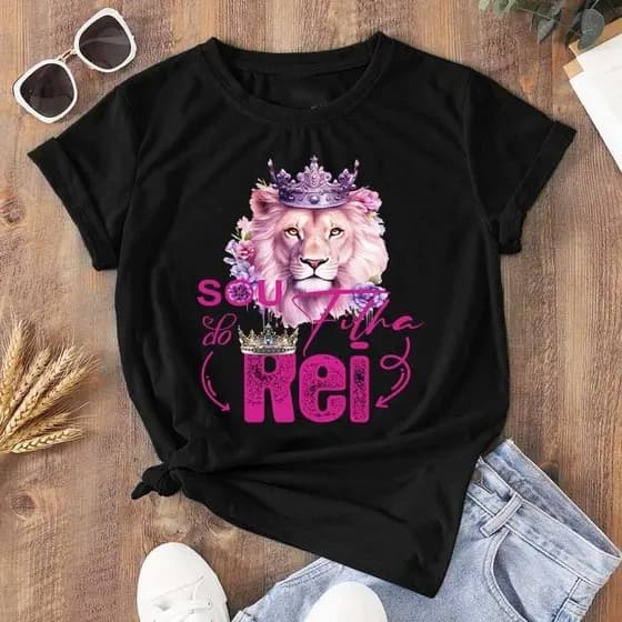 Camiseta Feminina Blusa Estampada Seja Forte e Corajosa