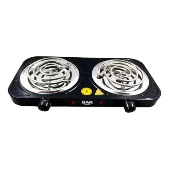 Fogareiro Elétrico 2 Bocas Bak Portátil 2000w 110v Preto