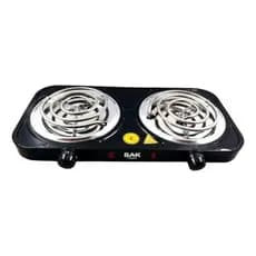 Fogareiro Elétrico 2 Bocas Bak Portátil 2000w 110v Preto