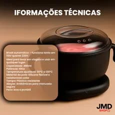 Aquecedor De Cera Elétrico Fácil De Usar Com Tampa Fácil de limprar