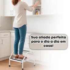 Escada Reforçada 2 Degraus  Consultório Clinicas Idosos 200kg