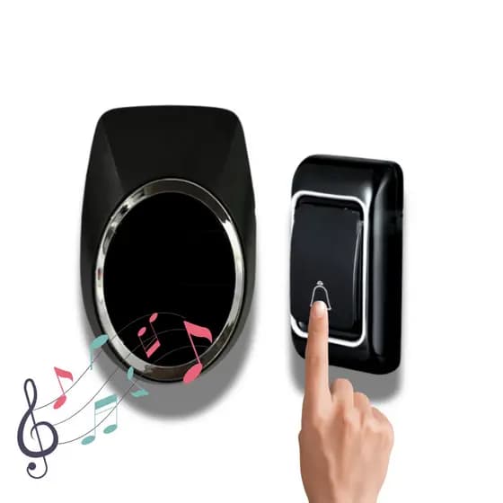Campainha Residencial Sem Fio Som Musica Wireless Alcance de 100 Metros Durabilidade