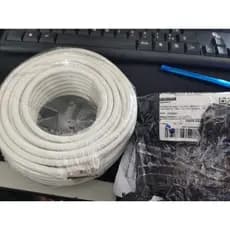 15 metros de Cabo de Antena Coaxial RG6 Para TV Digital, TV paga, TV a cabo e TV fechada.