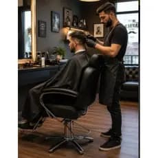 Cadeira De Barbeiro Poltrona Reclinável Base Estrela de Couro Cadeira reforçada salão de cabeleireiro