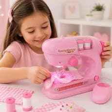 Máquina de costura Infantil costura de verdade Mini Ateliê artesanato infantil para meninas