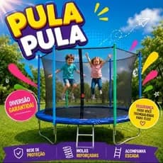 Cama Elástica Infantil Pula Pula Trampolim 3,66m Resistente reforçada diversão