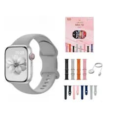 Smartwatch Feminino W10 Mini Series 41mm 8 Pulseiras Tela Amoled