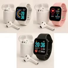 Relógio Smartwatch D20 Y68  Coloca Foto na Tela+ Fone de Ouvido sem Fio I11 Bluetooth 5.3